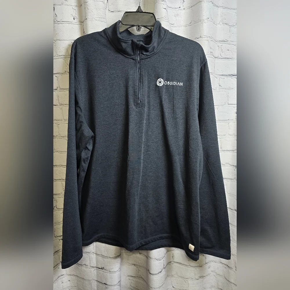 Marine Layer Charcoal Black Quarter-Zip Pullover Size XL‎